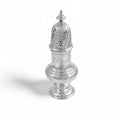 Antique George II large sterling silver pepper pot / sugar sifter / muffineer, Samuel Wood, 1744