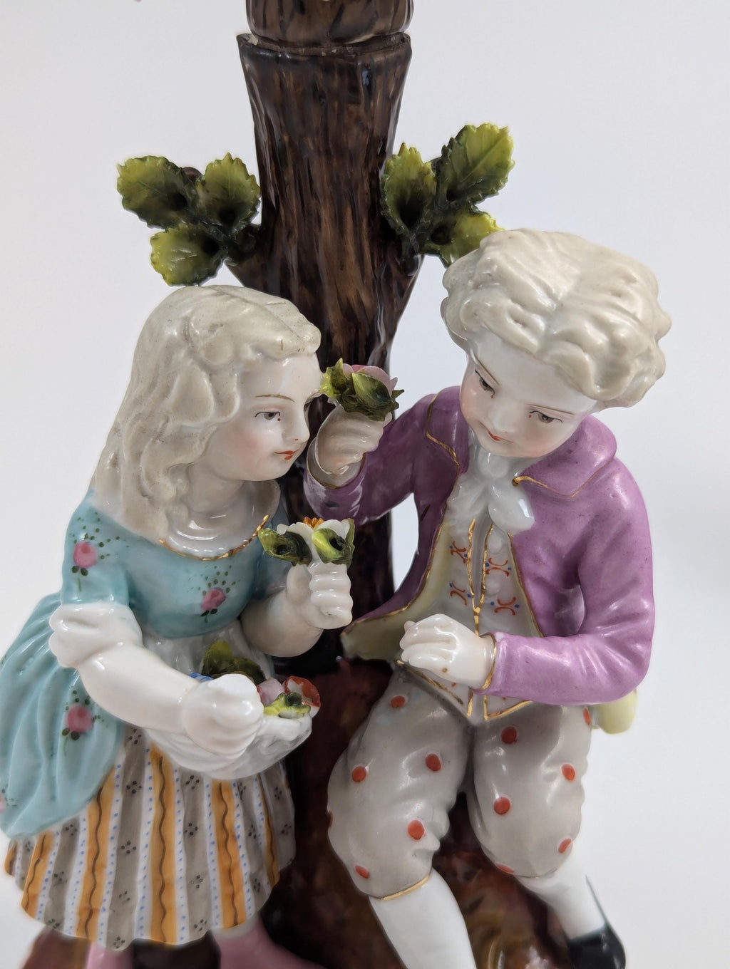Antique German Handmade Figural Candlesticks