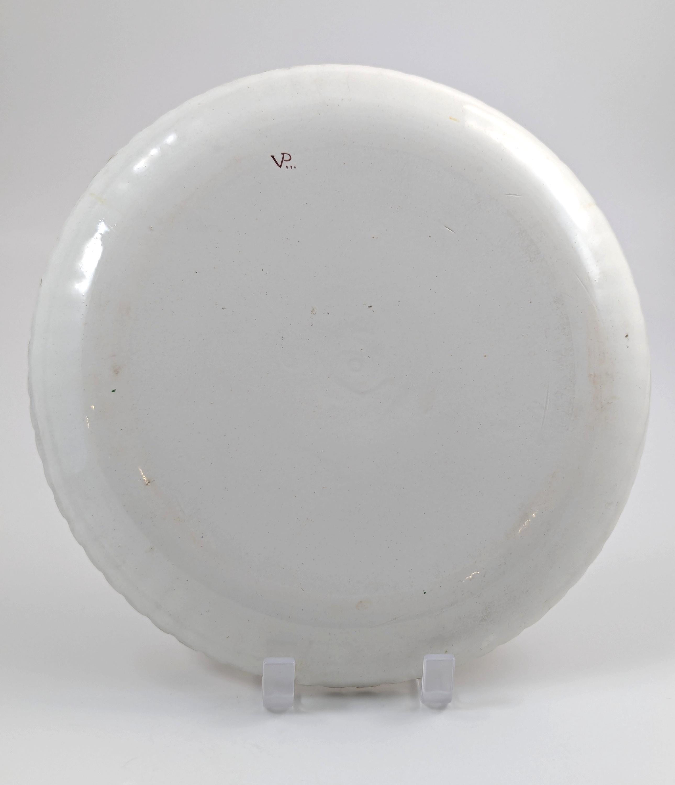 Very Rare Veuve Perrin, Marseille, Faience Hand-Painted Plates, c. 1770