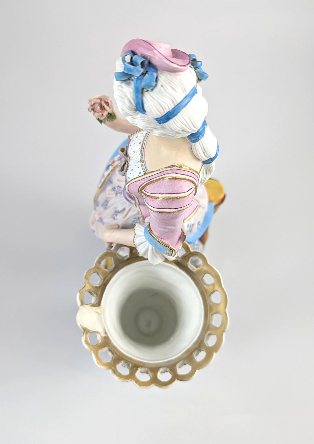 Antique Vion et Baury Style Bisque Porcelain Vase, 19th Century