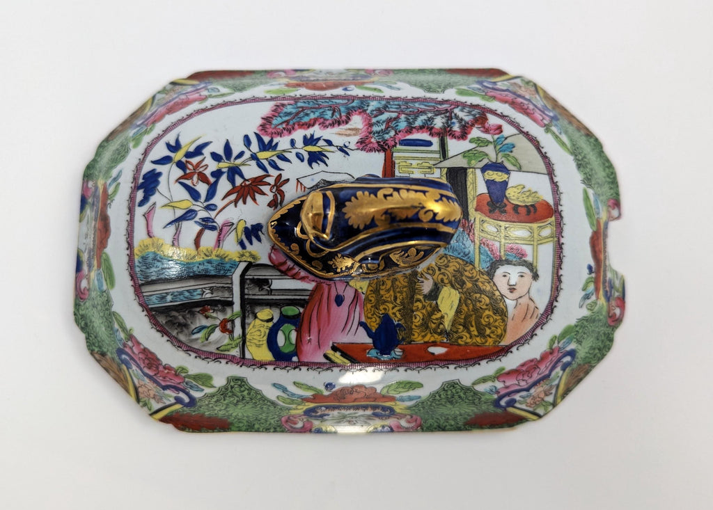 Extremely Rare Mason's Ironstone Tureen in Green Mandarin Pattern, c. 1815