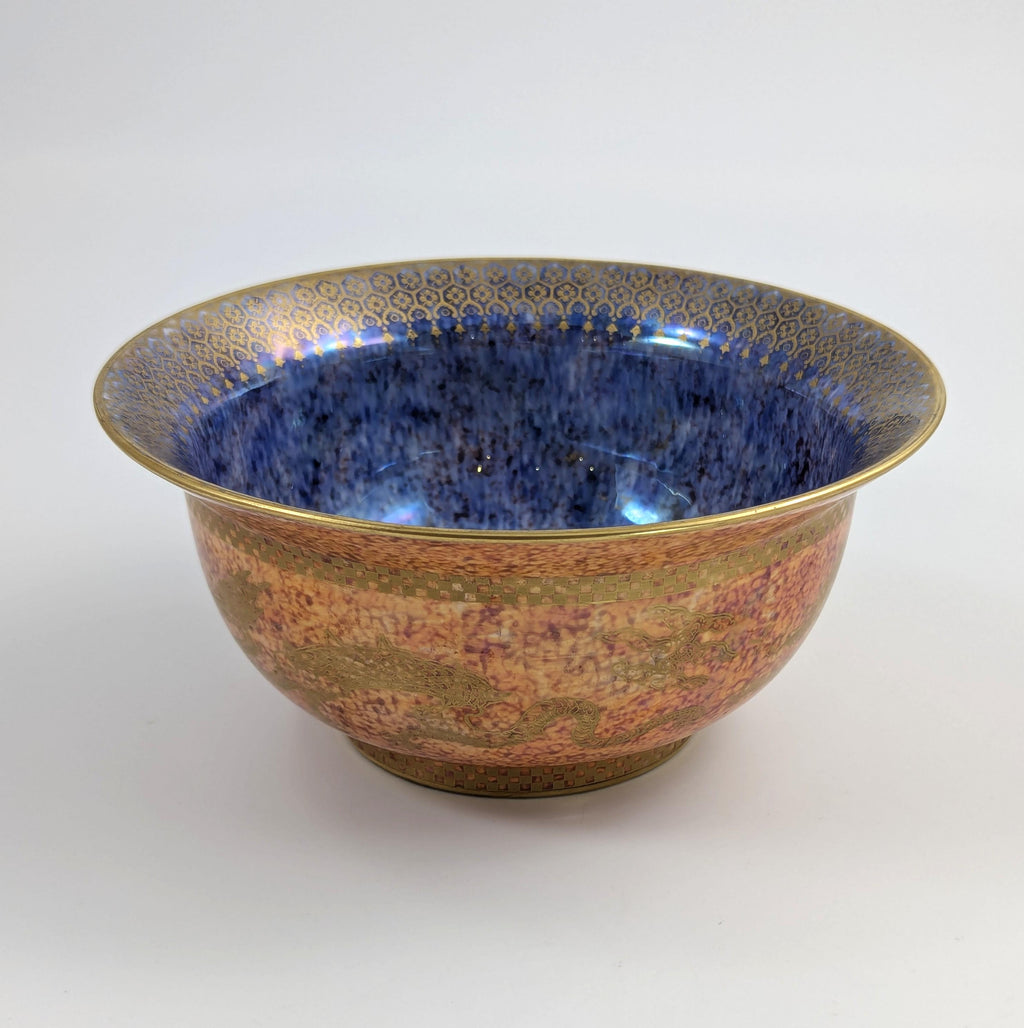 Daisy Makeig-Jones Mottled Orange Lustre bowl, Wedgwood, c. 1915-1920