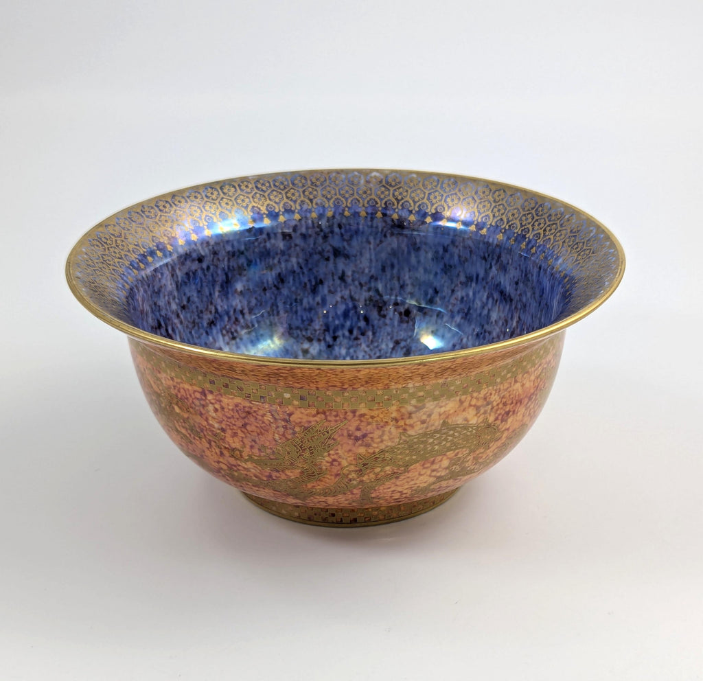 Daisy Makeig-Jones Mottled Orange Lustre bowl, Wedgwood, c. 1915-1920