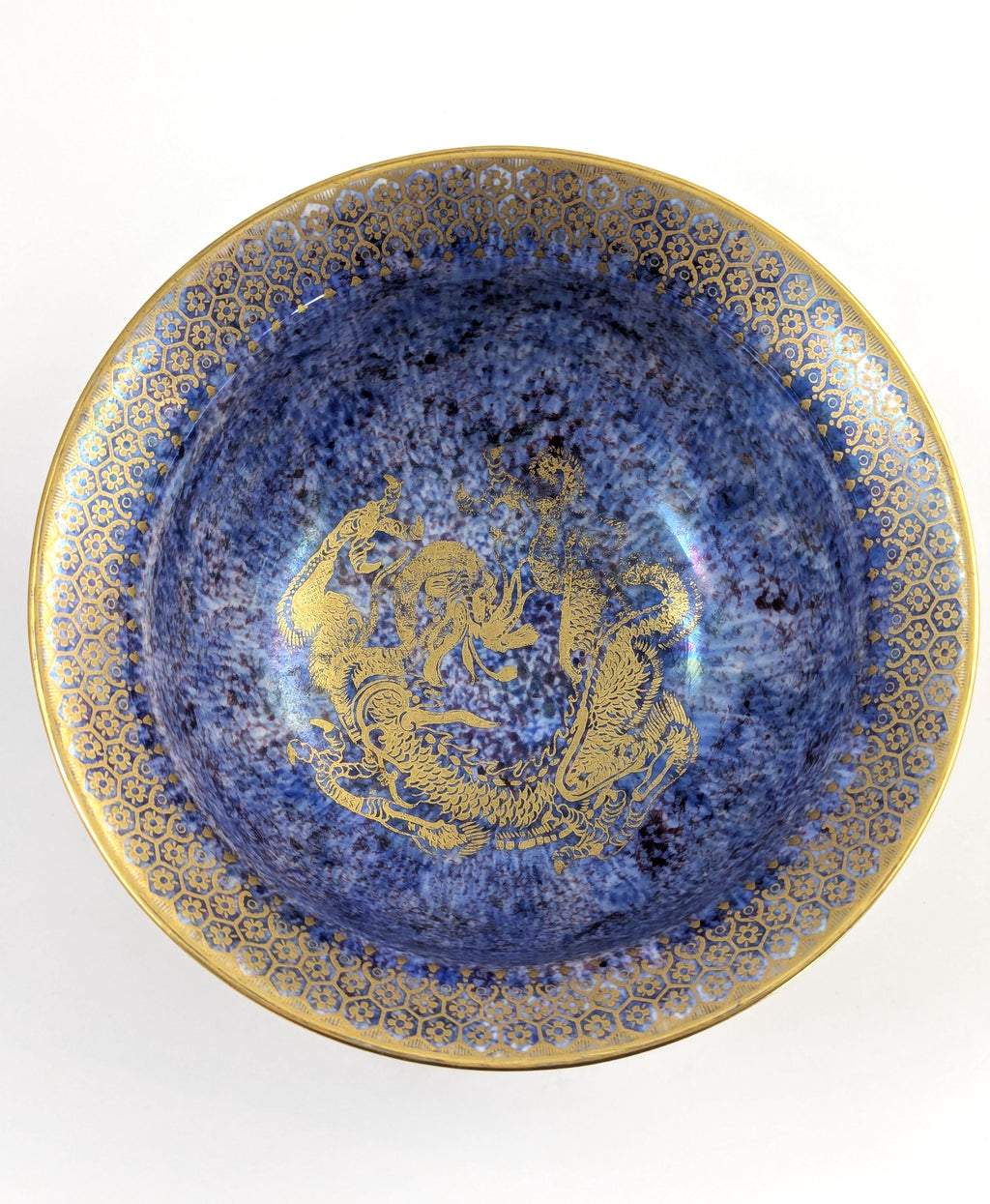 Daisy Makeig-Jones Mottled Orange Lustre bowl, Wedgwood, c. 1915-1920