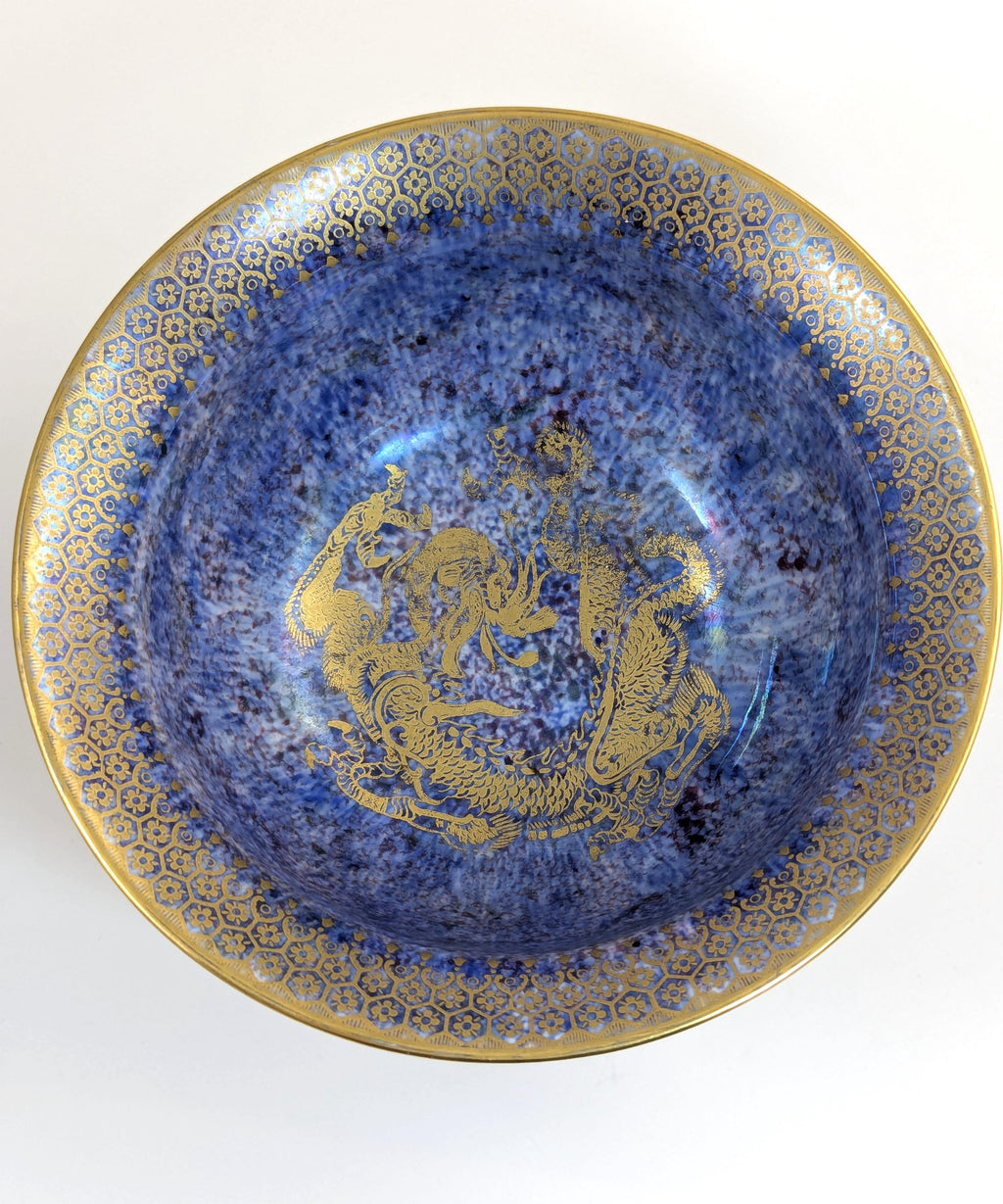 Daisy Makeig-Jones Mottled Orange Lustre bowl, Wedgwood, c. 1915-1920