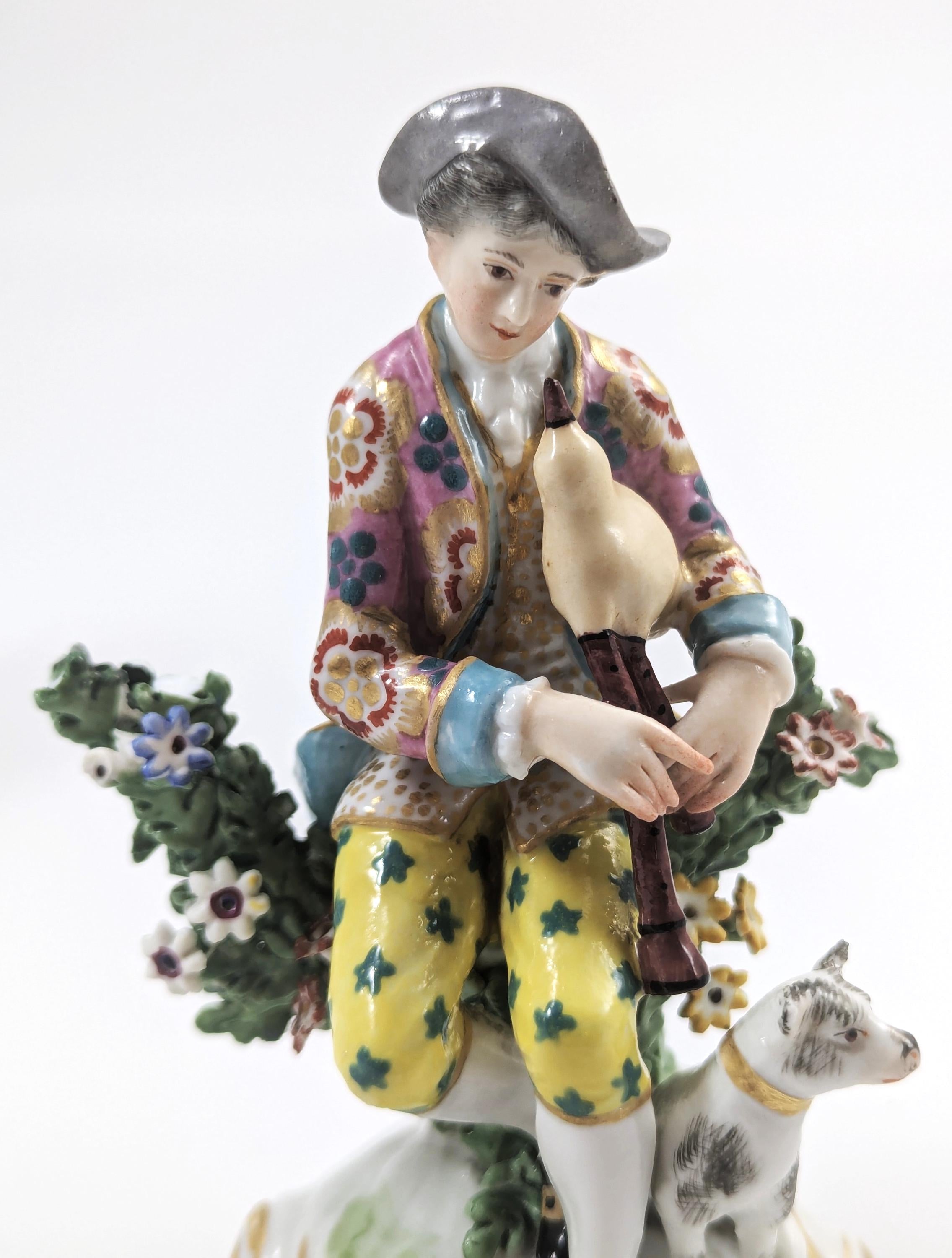 Dresden, Germany after Derby Figurines Shepherd and Shepherdess, 19th century.