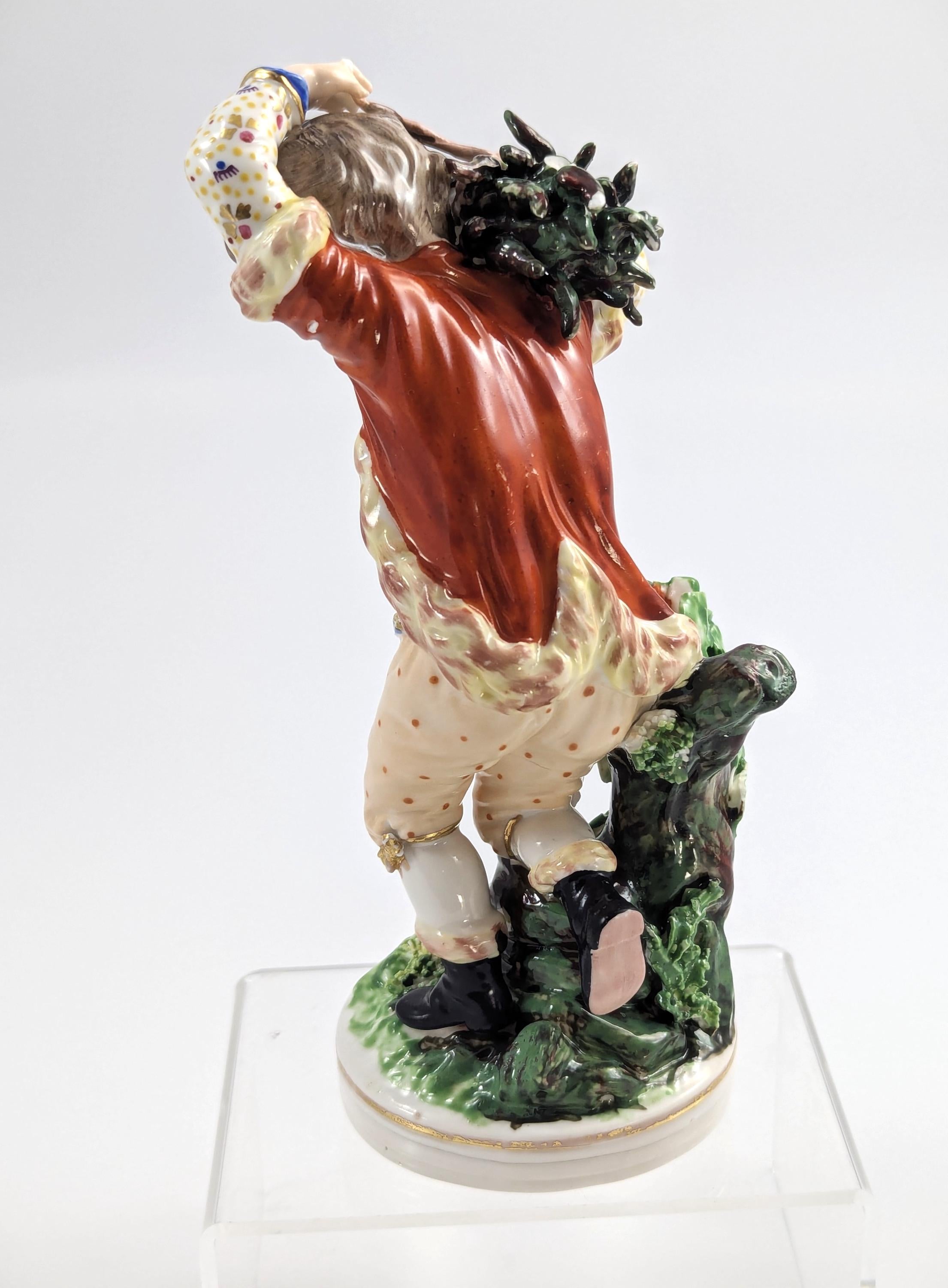Antique Derby Porcelain Figurine, "Winter" ,c. 1760s