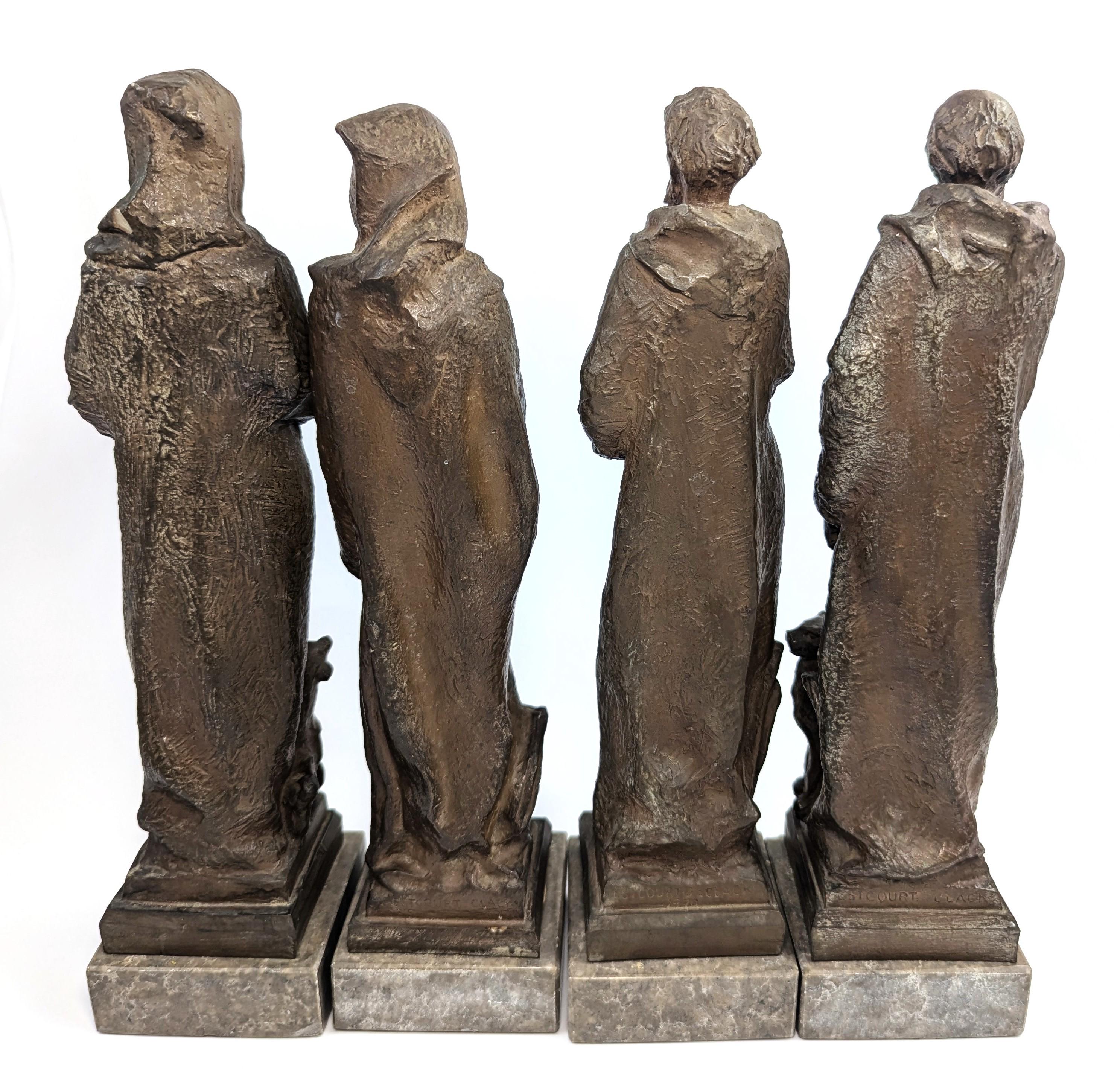 Rare  Bronzed Figures of the Four Apostles, Estcourt James Clack