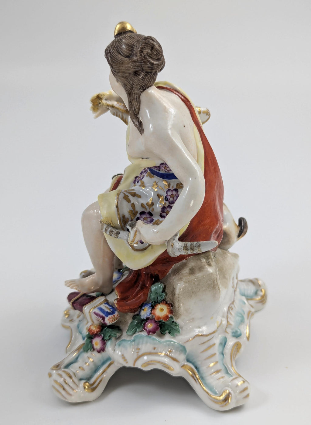 Rare Chelsea Porcelain Diana Figurine: Antique English Rococo, Gold Anchor Mark