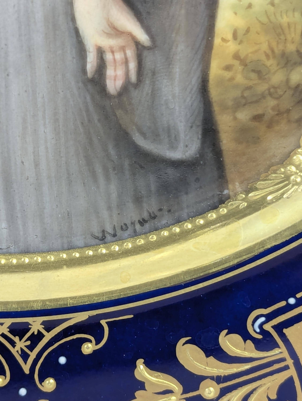 Royal Vienna Porcelain Cabinet Plate: Hand-Painted "Esther", c. 1850