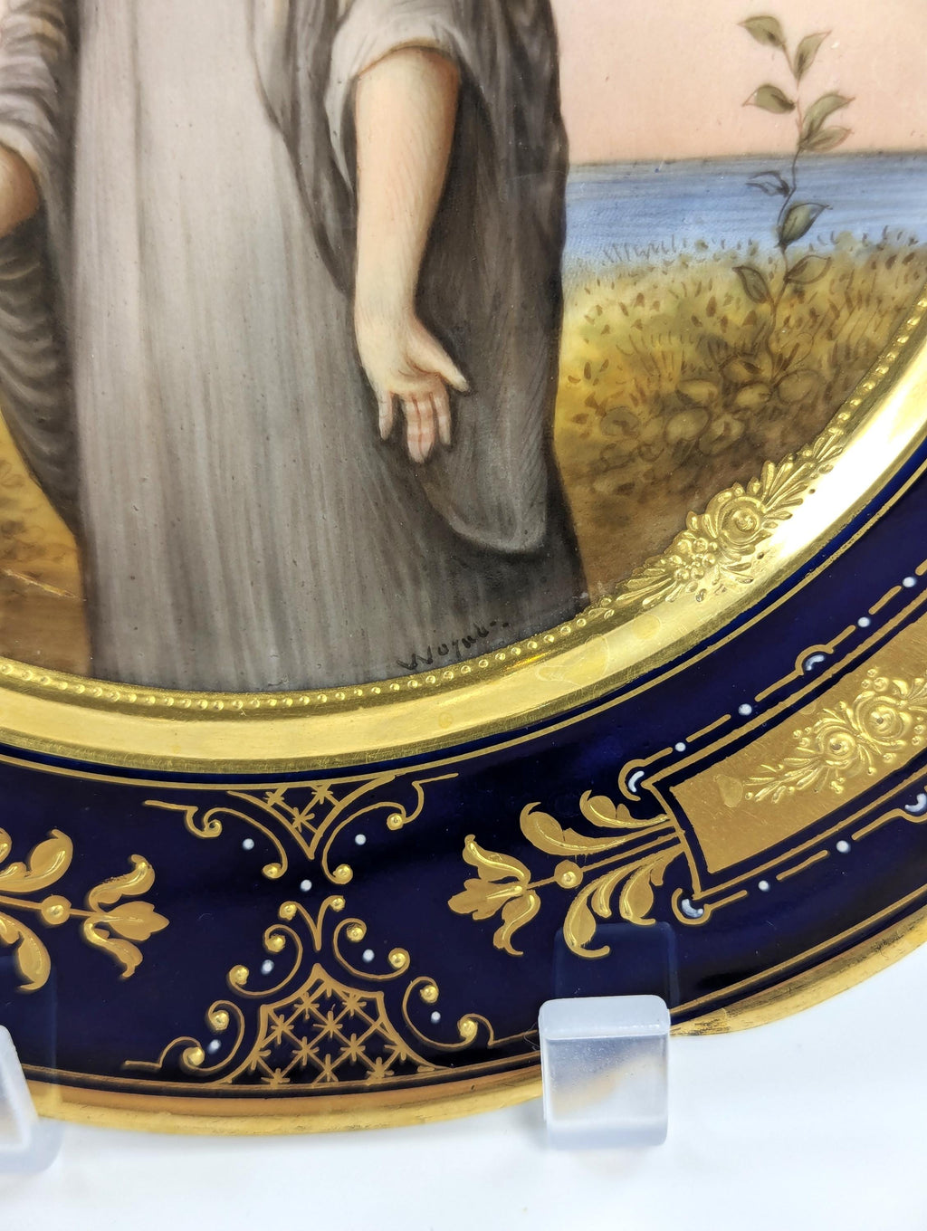 Royal Vienna Porcelain Cabinet Plate: Hand-Painted "Esther", c. 1850
