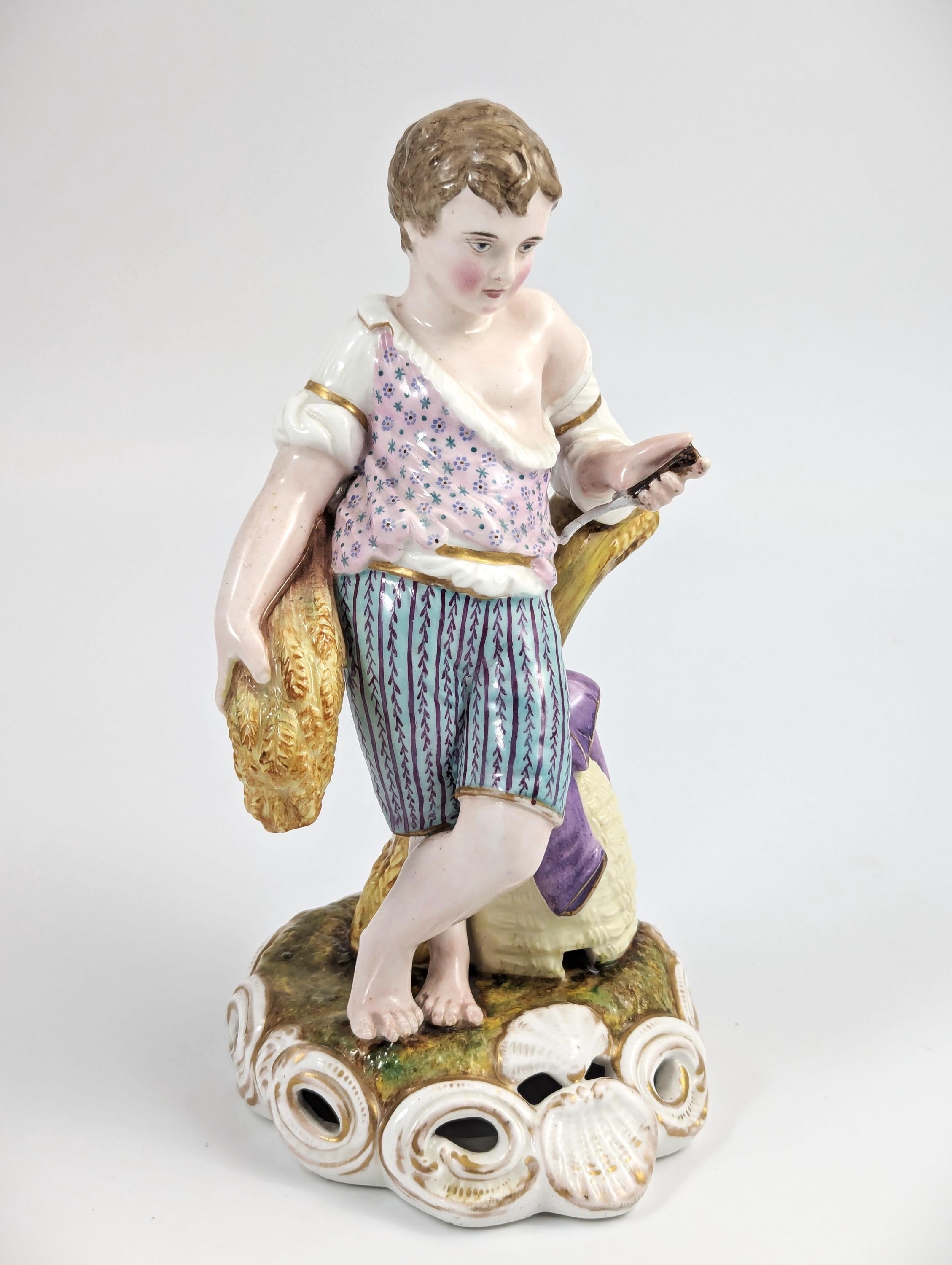 Rare Derby Style Porcelain Figurine, 19th century.