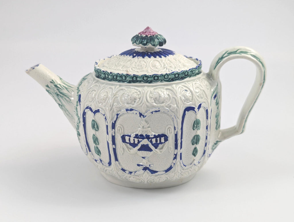 Antique Enoch Wood & Sons Teapot: 18th Century English Pottery