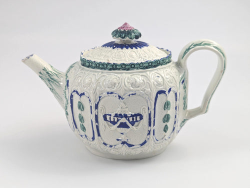 Antique Enoch Wood & Sons Teapot: 18th Century English Pottery