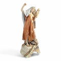 Royal Dux Antique Porcelain Figurine: 19th Century Wool Spinner Girl