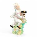 Rare Derby Porcelain Figurine: Boy with Macaroni Dog, c.1775
