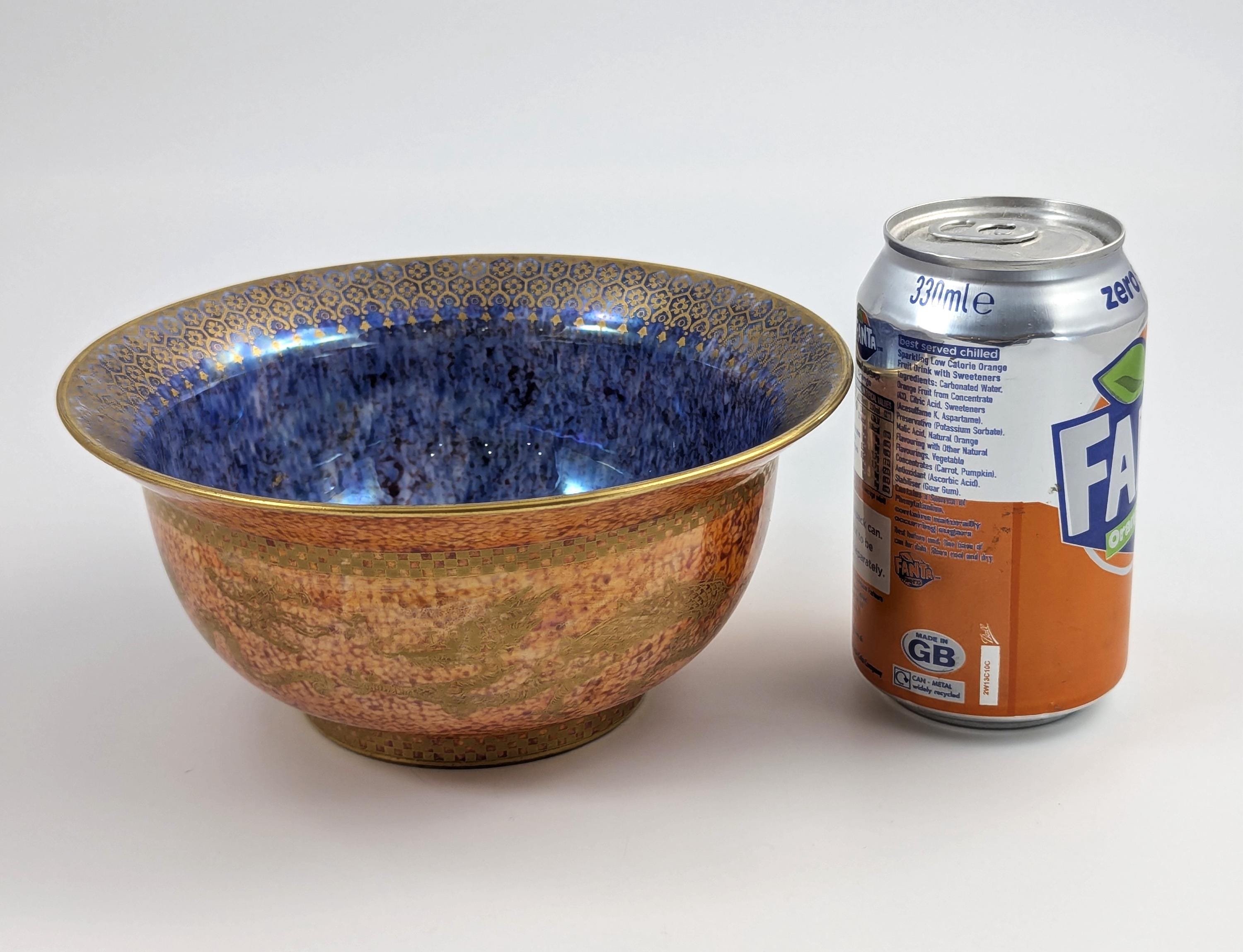 Daisy Makeig-Jones Mottled Orange Lustre bowl, Wedgwood, c. 1915-1920