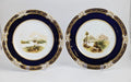 Pair of Antique Coalport Hand-Painted Porcelain Cabinet Plates  19th