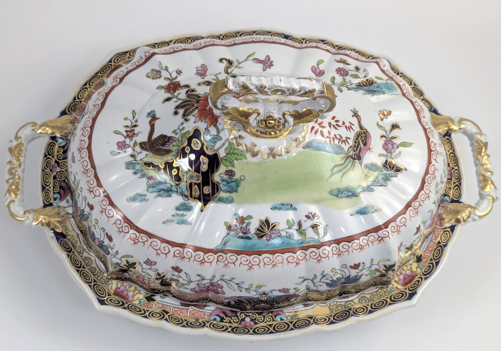 Antique Mason's Ironstone Tureen: Chinoiserie Mandarin Pattern, c. 1815-1830