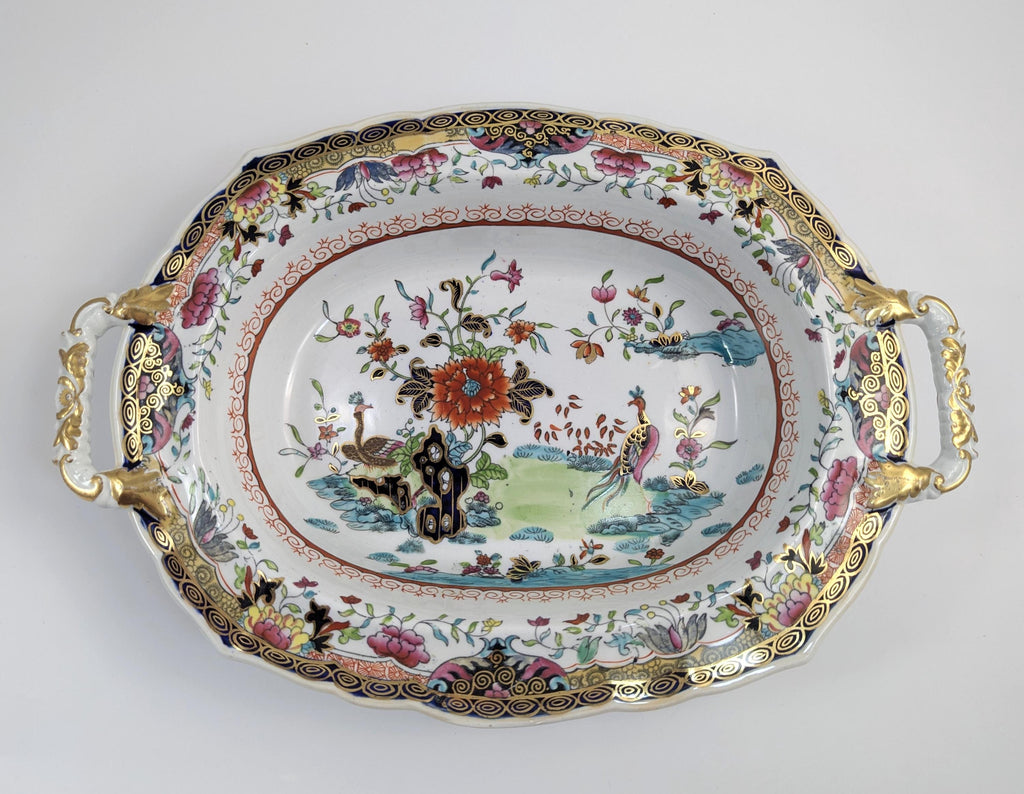 Antique Mason's Ironstone Tureen: Chinoiserie Mandarin Pattern, c. 1815-1830