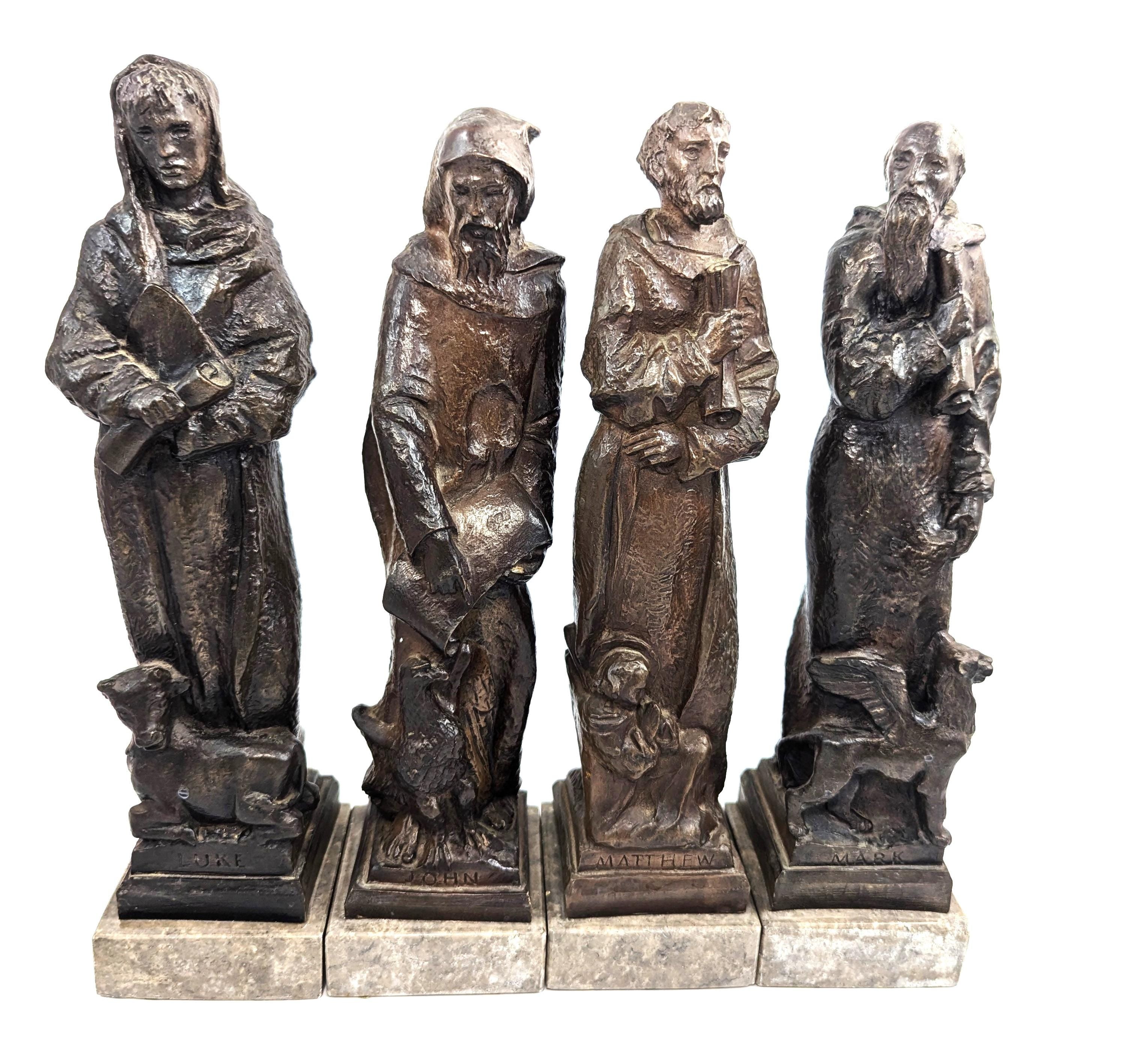 Rare  Bronzed Figures of the Four Apostles, Estcourt James Clack