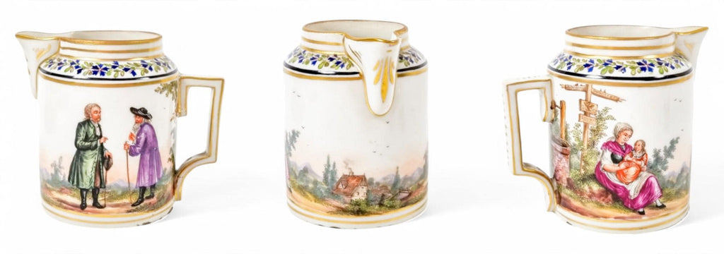 Russian Imperial Porcelain Manufactory Catherine II tête-à-tête coffee service, St. Petersburg, c. 1762-1796