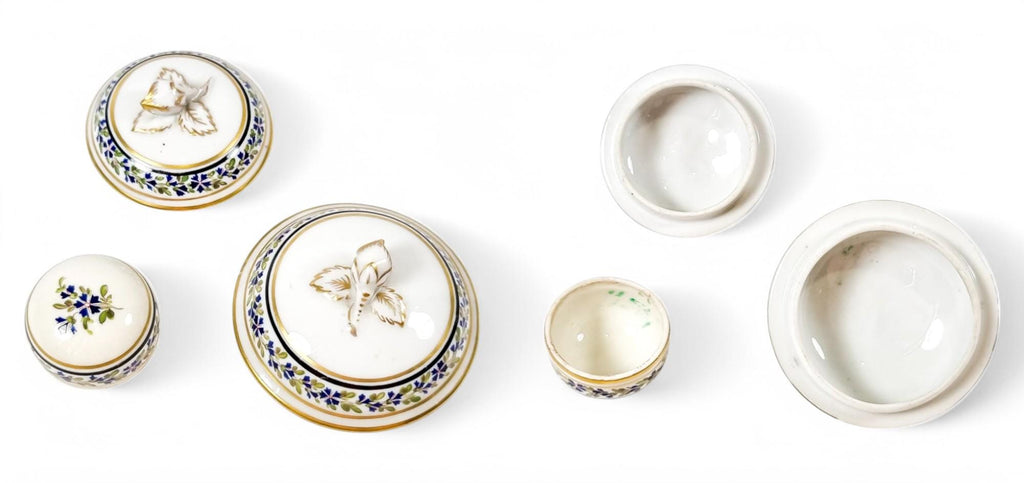 Russian Imperial Porcelain Manufactory Catherine II tête-à-tête coffee service, St. Petersburg, c. 1762-1796