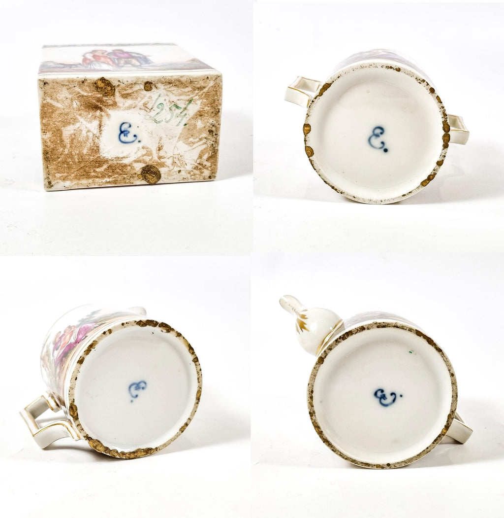 Russian Imperial Porcelain Manufactory Catherine II tête-à-tête coffee service, St. Petersburg, c. 1762-1796