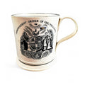 Victorian Staffordshire Pearlware Mug: Odd Fellows Commemorative, c. 1850s