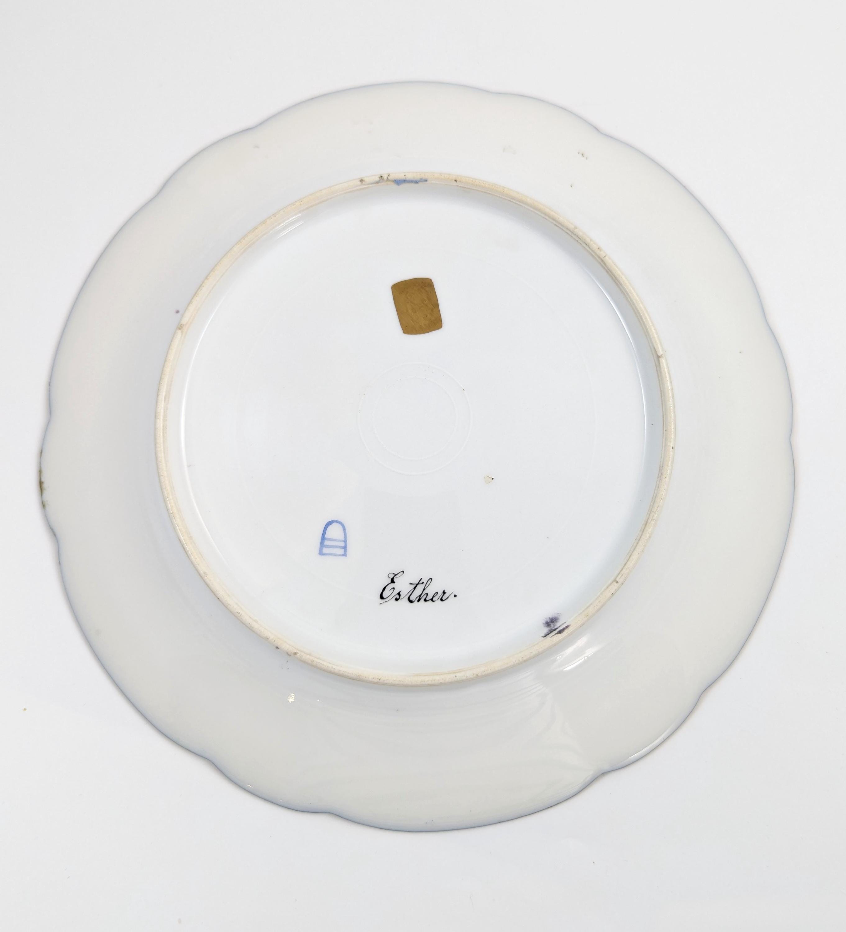 Royal Vienna Porcelain Cabinet Plate: Hand-Painted "Esther", c. 1850