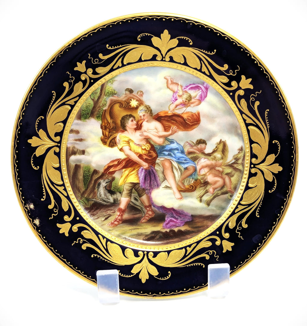 Antique Royal Vienna Porcelain Plate: Aurora and Cephalus, Signed Sibl
