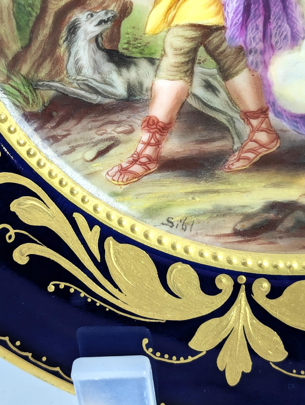 Antique Royal Vienna Porcelain Plate: Aurora and Cephalus, Signed Sibl