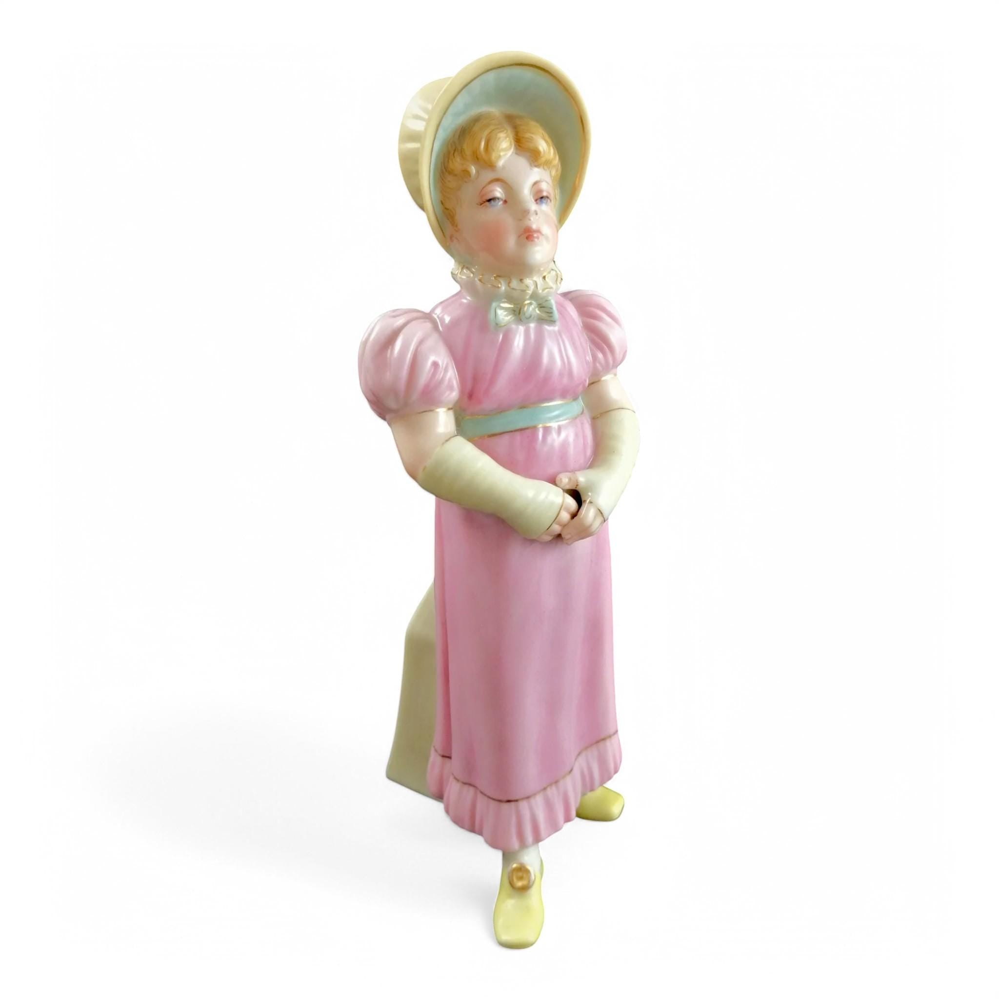 Rare Royal Worcester Porcelain Sugar Caster: Kate Greenaway Style, 1883