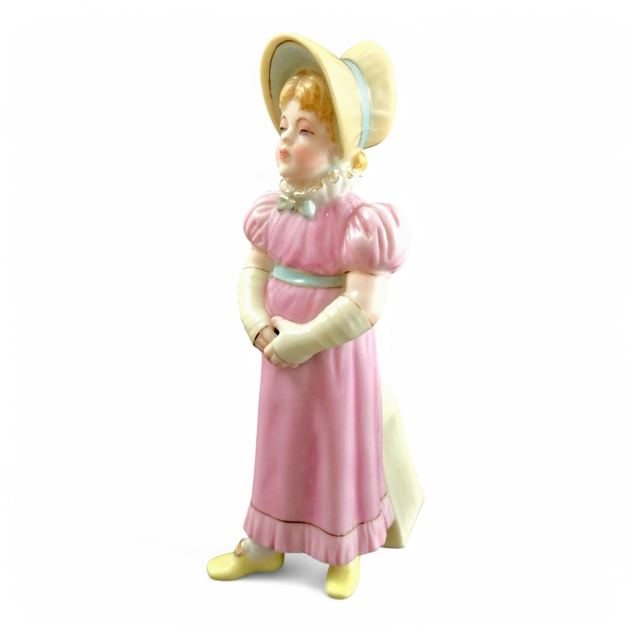 Rare Royal Worcester Porcelain Sugar Caster: Kate Greenaway Style, 1883