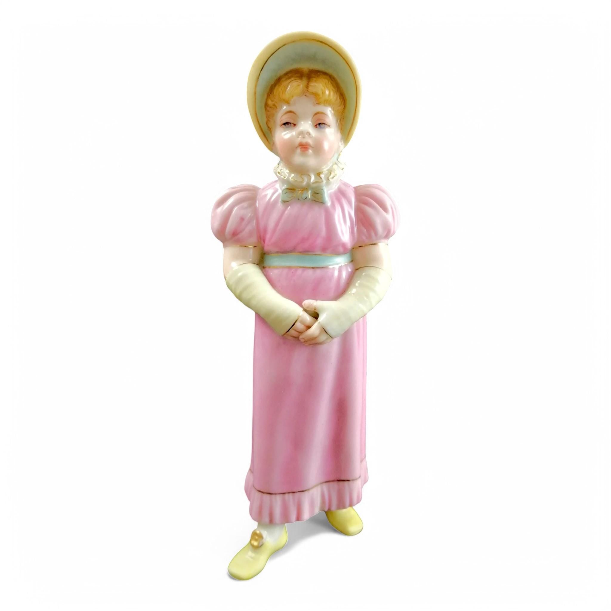 Rare Royal Worcester Porcelain Sugar Caster: Kate Greenaway Style, 1883