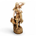 Rare Ernst Wahliss Porcelain Sculpture: Art Nouveau Hunter in Wolfskin