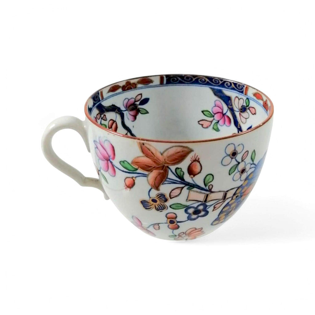 Antique Spode Tea Cup: Tobacco Leaf Pattern, Georgian Porcelain, c. 1810