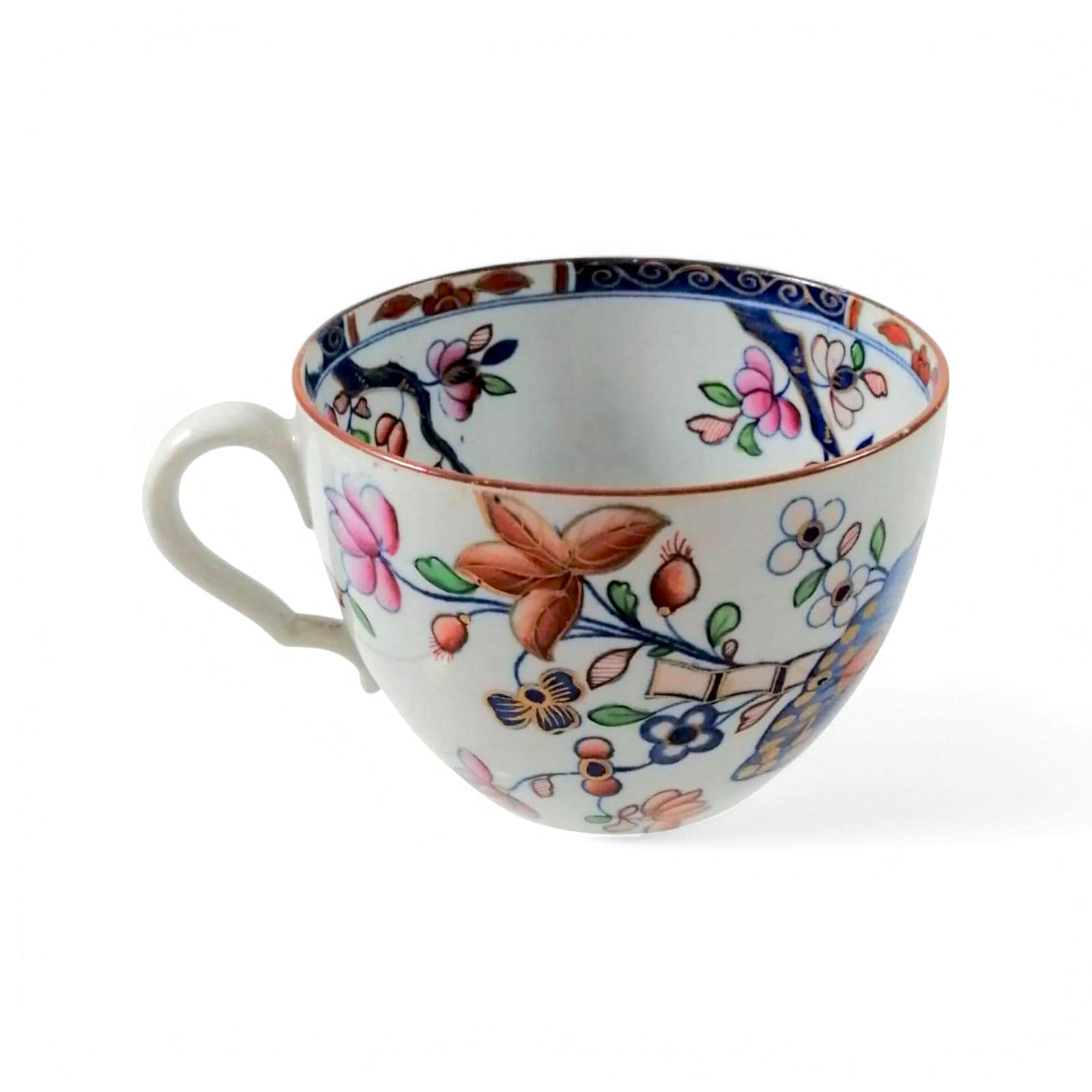 Antique Spode Tea Cup: Tobacco Leaf Pattern, Georgian Porcelain, c. 1810