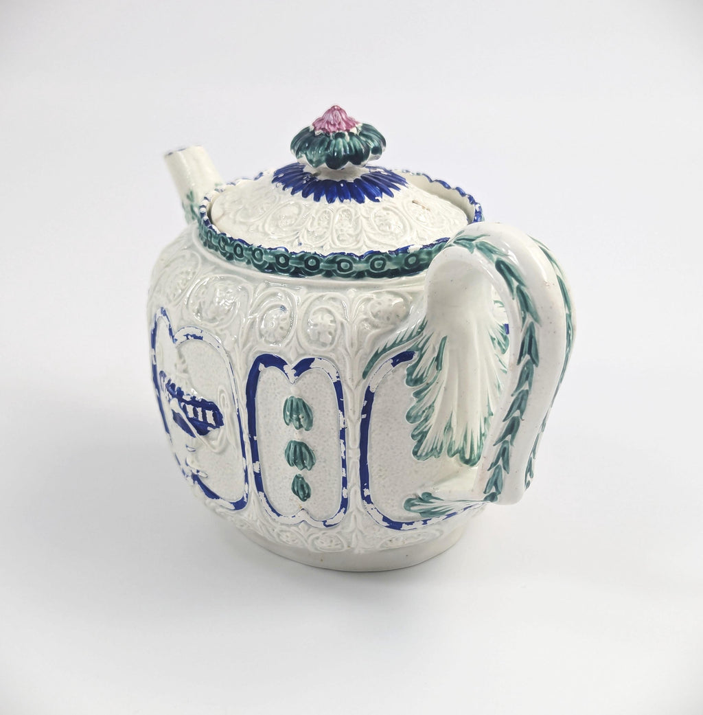 Antique Enoch Wood & Sons Teapot: 18th Century English Pottery