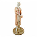 Royal Worcester Porcelain Figurine: French Fisher Girl, James Hadley 1886, 17" Antique Decor