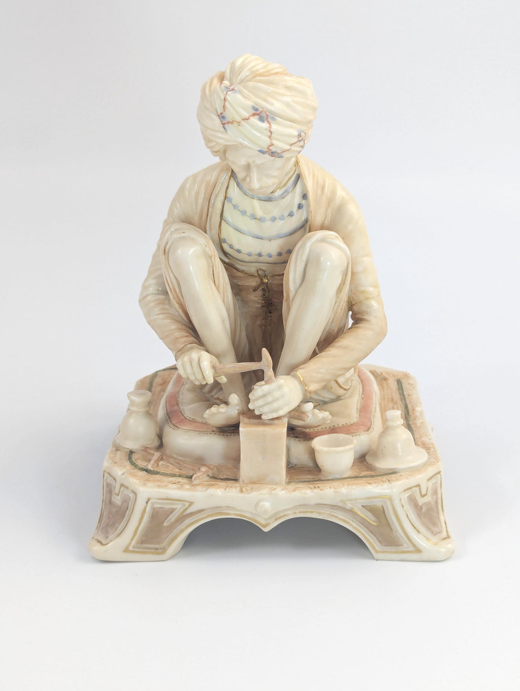 Royal Worcester Porcelain Figure: Karan Singh, The Trinket Maker (1888)