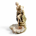 Royal Dux Art Nouveau Porcelain Figurine: Female Bather Clam Shell Centerpiece