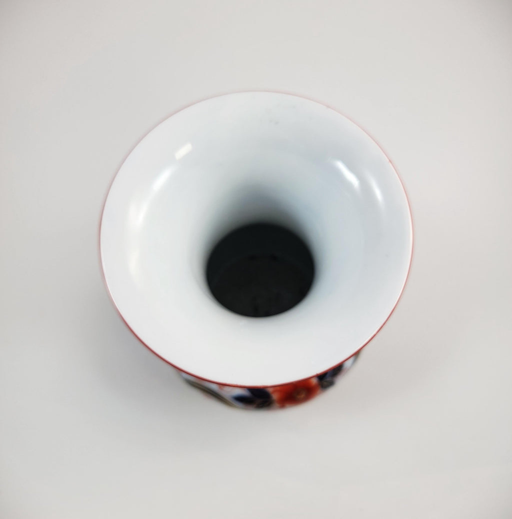 Rare French Imari Porcelain Vase: Hand-Painted Tinet, Montreuil c.1845 (21cm)
