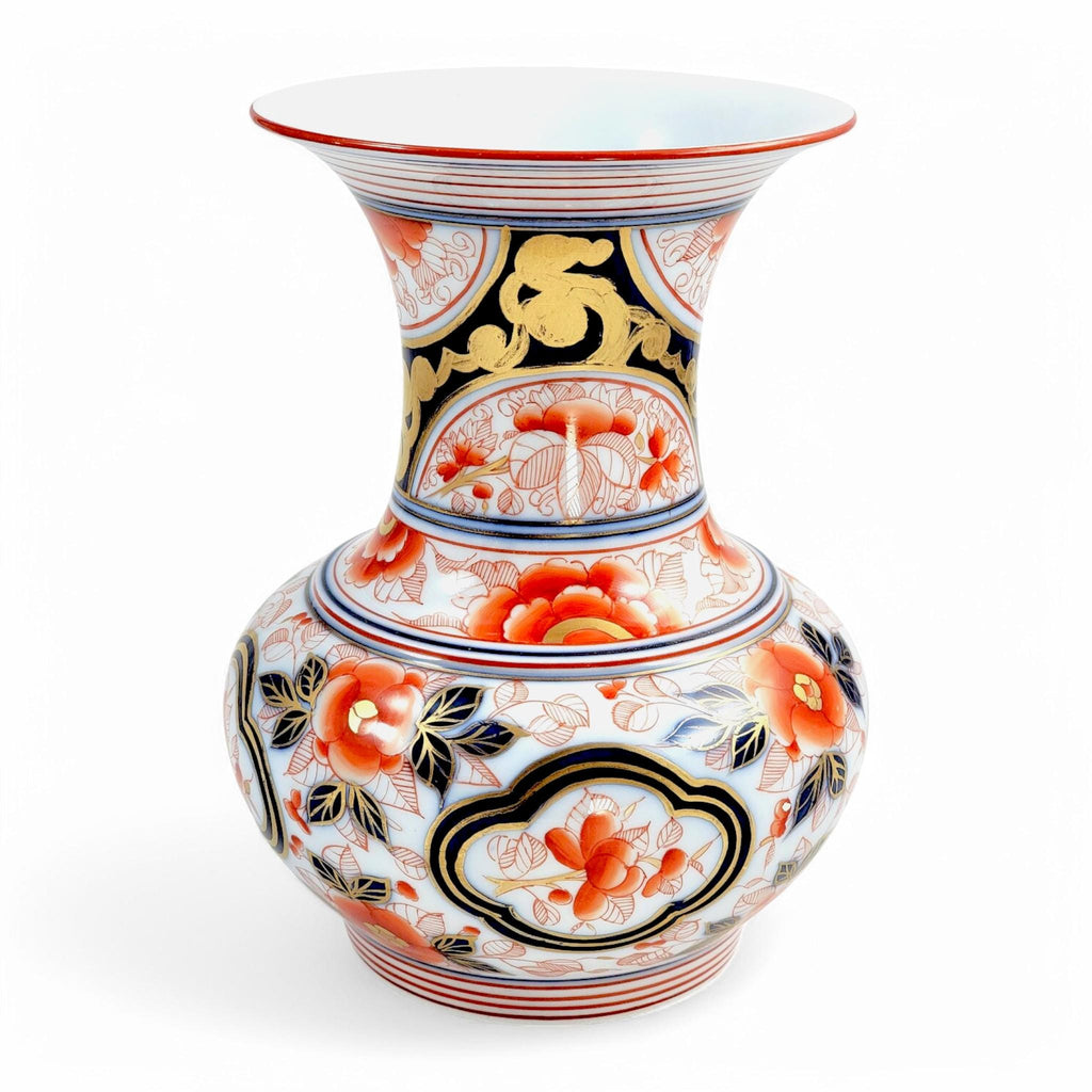Rare French Imari Porcelain Vase: Hand-Painted Tinet, Montreuil c.1845 (21cm)