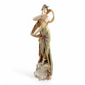 Ernst Wahliss Art Nouveau Porcelain Woman Figurine: Bohemian Sculpture
