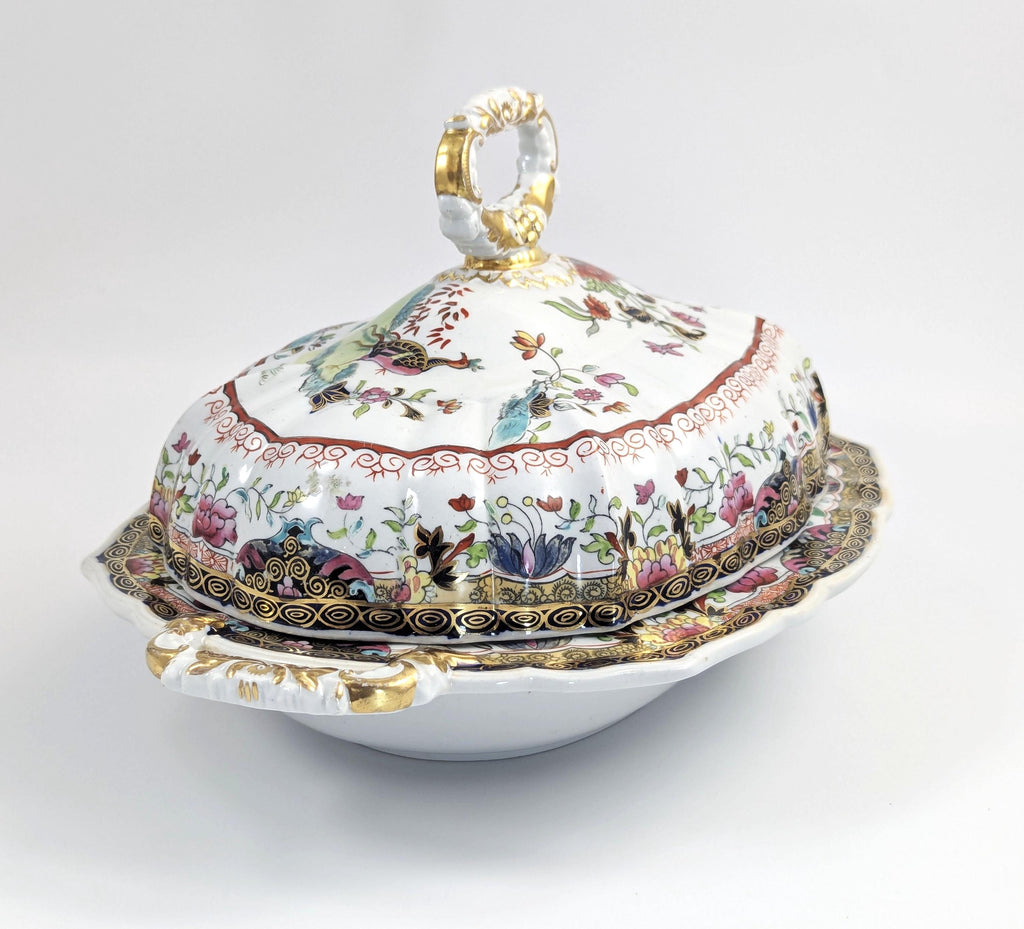 Antique Mason's Ironstone Tureen: Chinoiserie Mandarin Pattern, c. 1815-1830