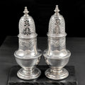 Rare Georgian Sterling Silver Sugar Casters: Charles Alchorne, 1737