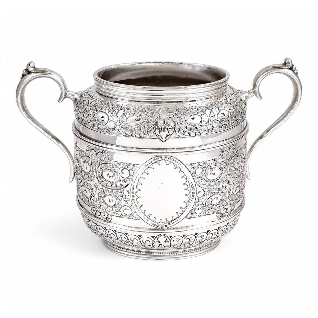 Antique Silver Plated Tea Set: Rococo Revival English Tableware