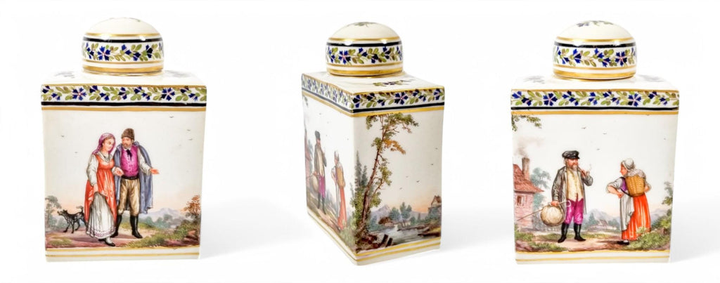 Russian Imperial Porcelain Manufactory Catherine II tête-à-tête coffee service, St. Petersburg, c. 1762-1796