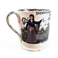 Georgian Staffordshire Pearlware Mug: Odd Fellows Transferware, c. 1820s